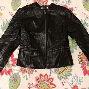 Black Leather Moto Jacket